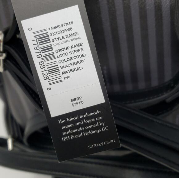 NWT Tahari Pinstripe Backpack - Picture 3 of 5